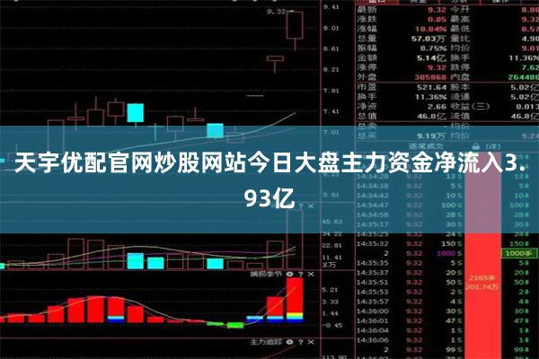 天宇优配官网炒股网站今日大盘主力资金净流入3.93亿